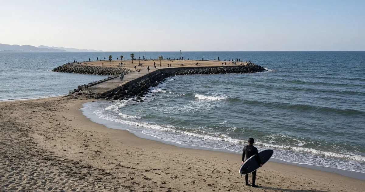 Surf-OK登録地点からヘッドランド東西を確認する