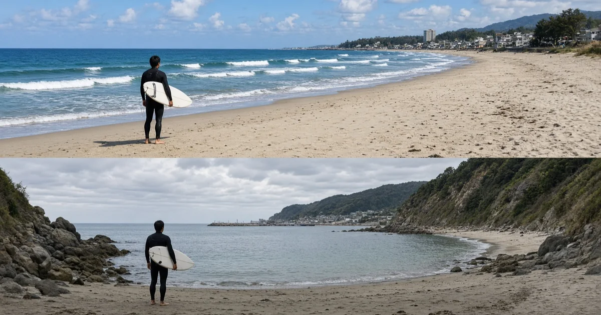 大磯と吉浜を別の目的地として比べる