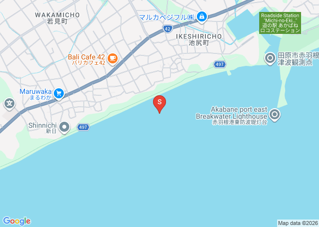 赤羽根港の位置（地図）
