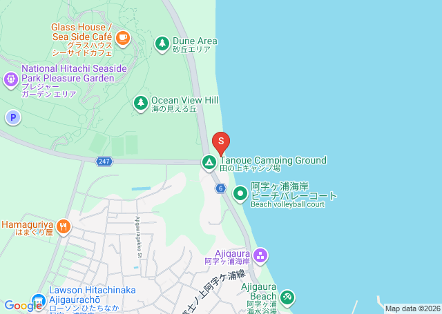 阿字ヶ浦の位置（地図）
