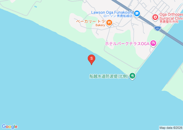 船越の位置（地図）