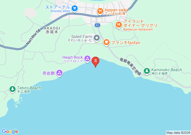 ビラビーチの位置（地図）
