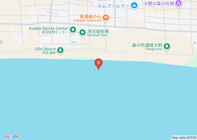 同笠の位置（地図）