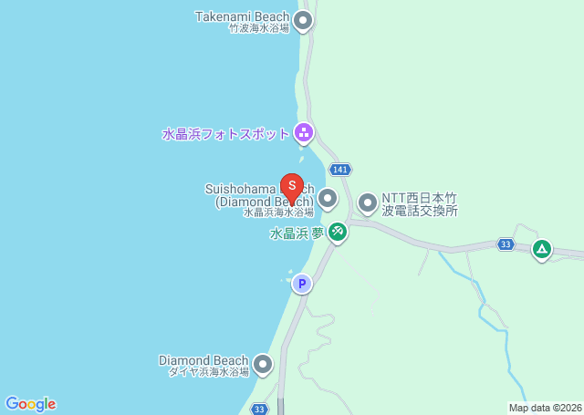 水晶浜の位置（地図）