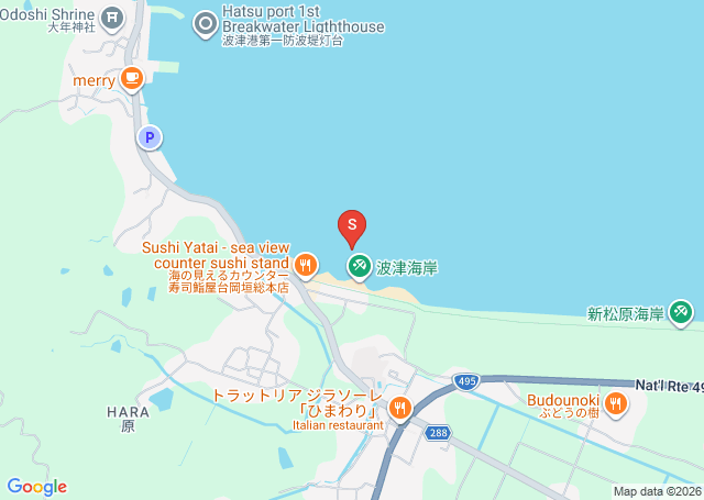 波津の位置（地図）