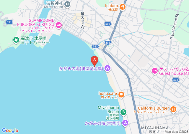 津屋崎の位置（地図）