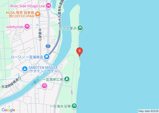 一宮の位置を示す地図