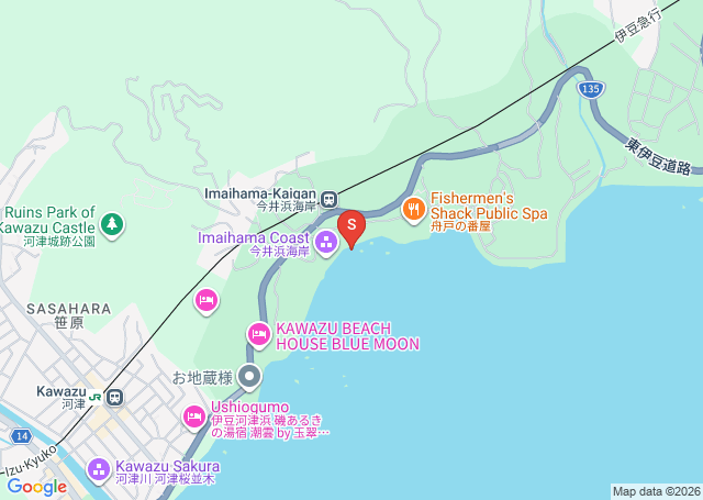 今井浜の位置を示す地図