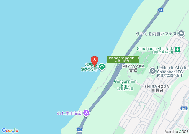 権現森の位置（地図）