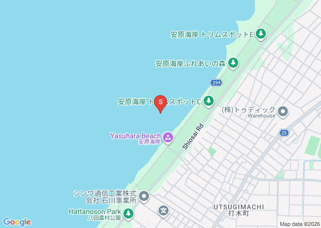 しおさいの位置（地図）