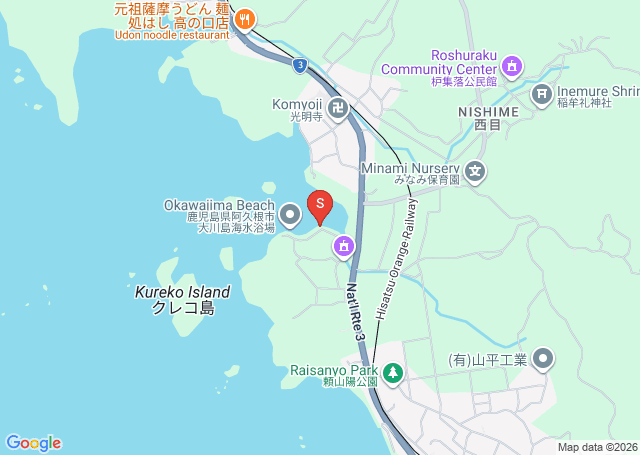 大川島の位置（地図）