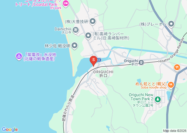 折口の位置（地図）