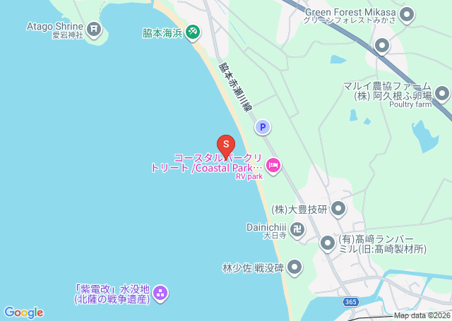 脇本の位置（地図）