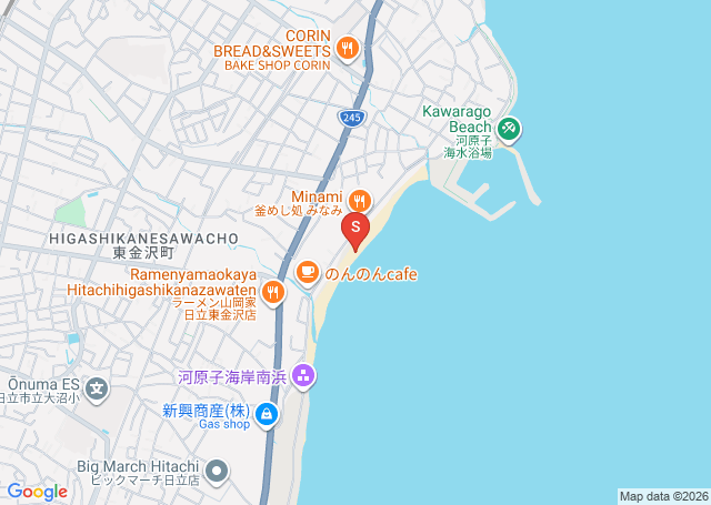 河原子の位置（地図）