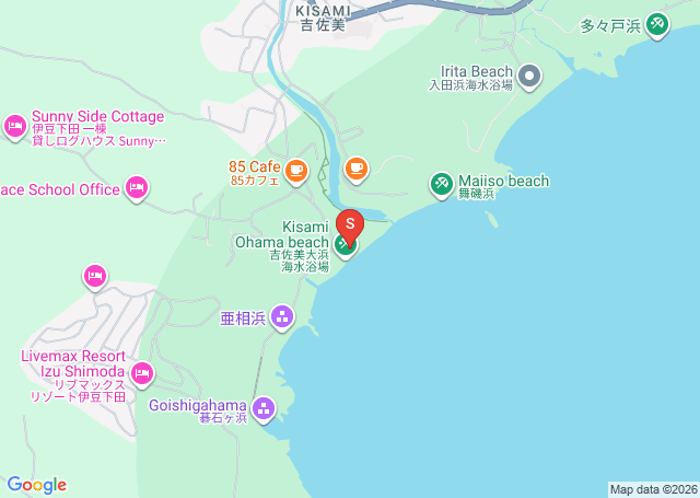 吉佐美大浜の位置を示す地図