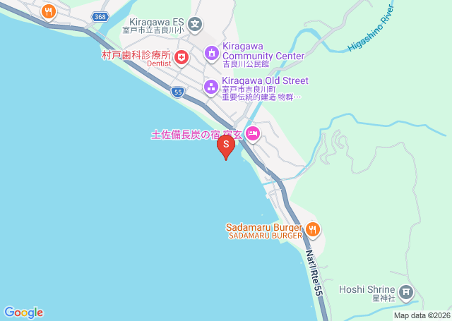 吉良川の位置（地図）