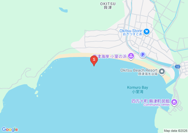 小室の浜の位置（地図）