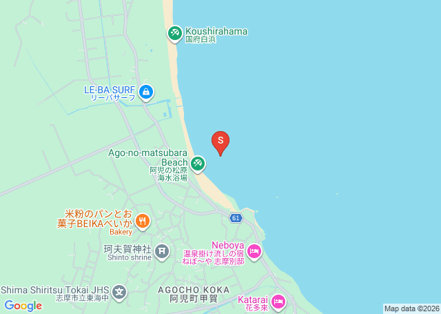 松林の位置（地図）