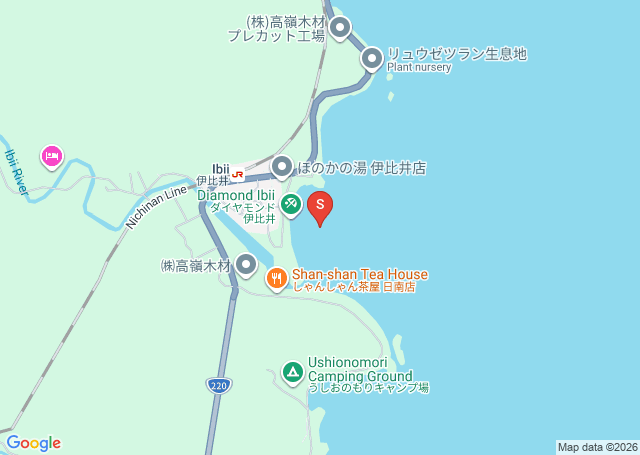 伊比井の位置（地図）