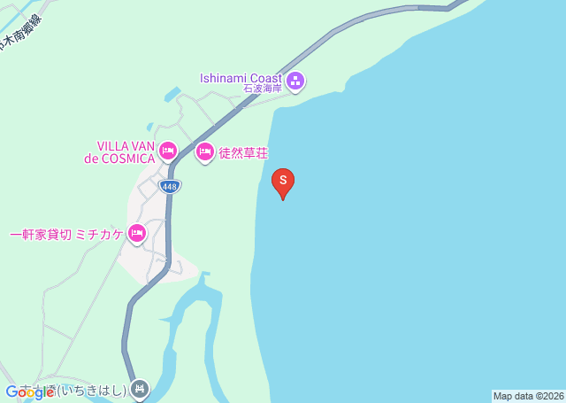 石波浜の位置（地図）