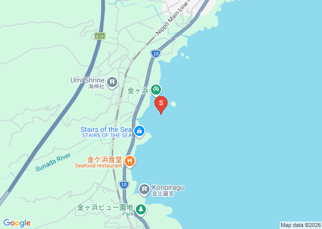 金ヶ浜の位置（地図）