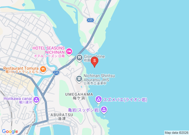 梅ヶ浜の位置（地図）