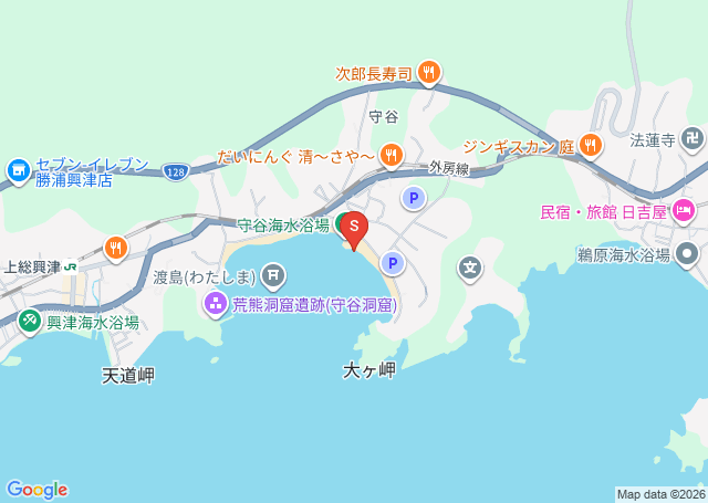 守谷の位置を示す地図