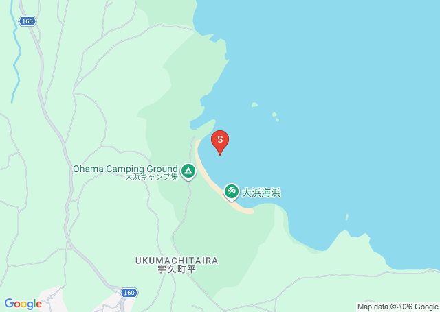 宇久島大浜の位置（地図）