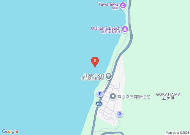 五ケ浜の位置（地図）