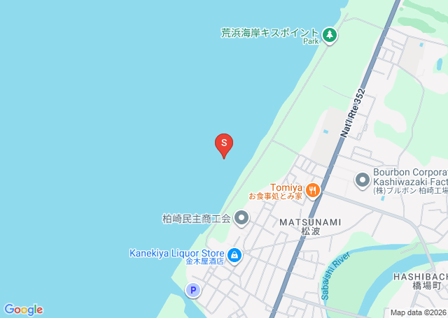 松波の位置（地図）