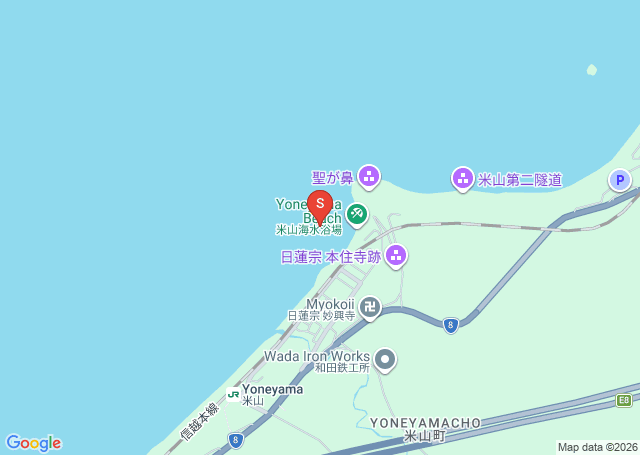 米山の位置（地図）