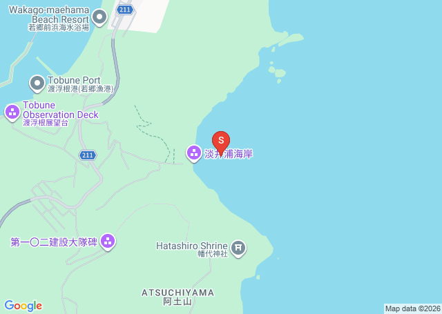 淡井浦の位置（地図）