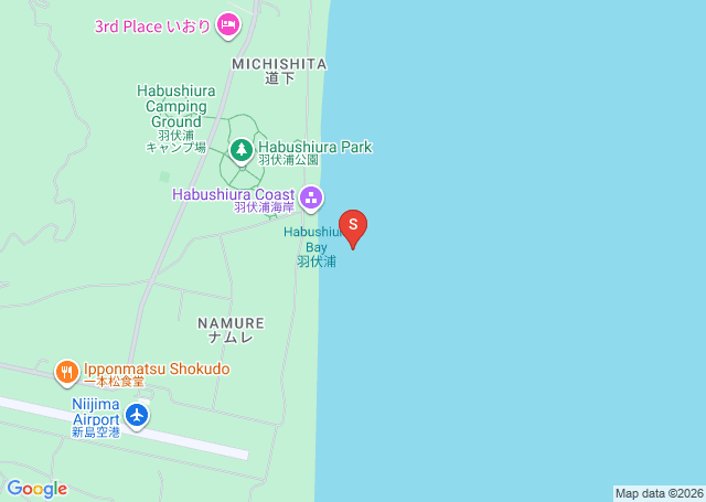 羽伏浦の位置（地図）