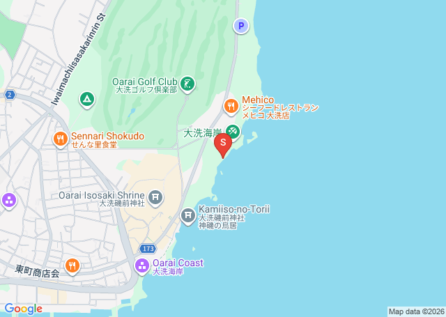大洗（磯場）の位置（地図）