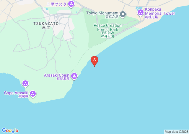 山城の位置（地図）