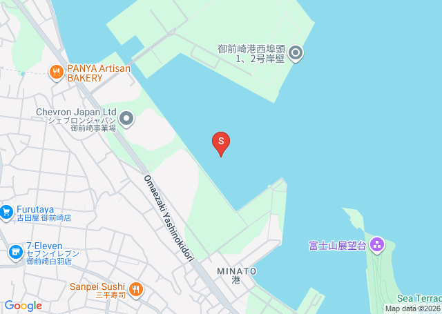 御前崎・メロン下の位置（地図）