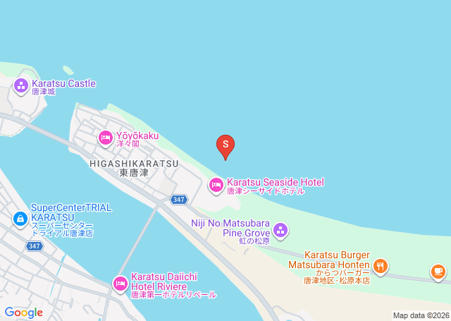 東の浜の位置（地図）