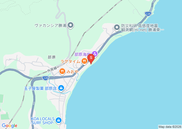 サンドラ下の位置を示す地図