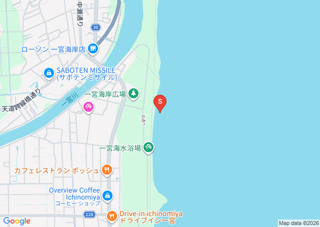 シーサイドオーツカの位置を示す地図