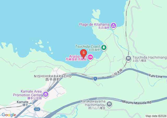石見海浜公園の位置（地図）