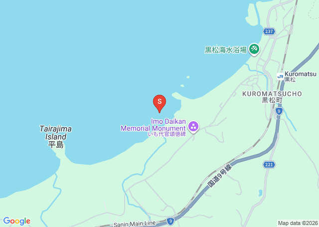 黒松の位置（地図）