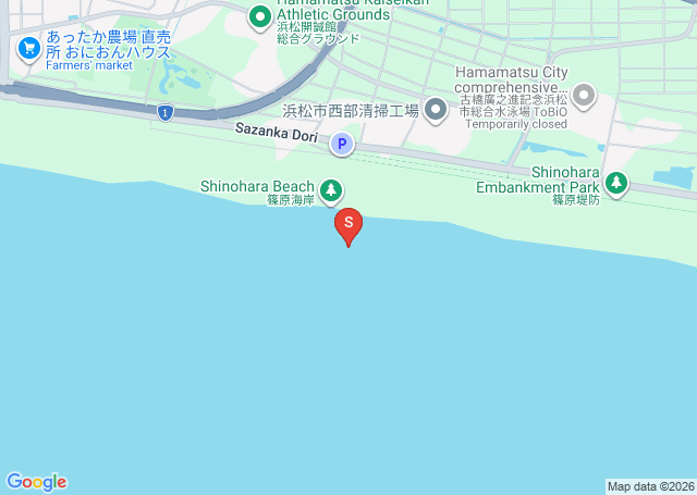 篠原の位置（地図）