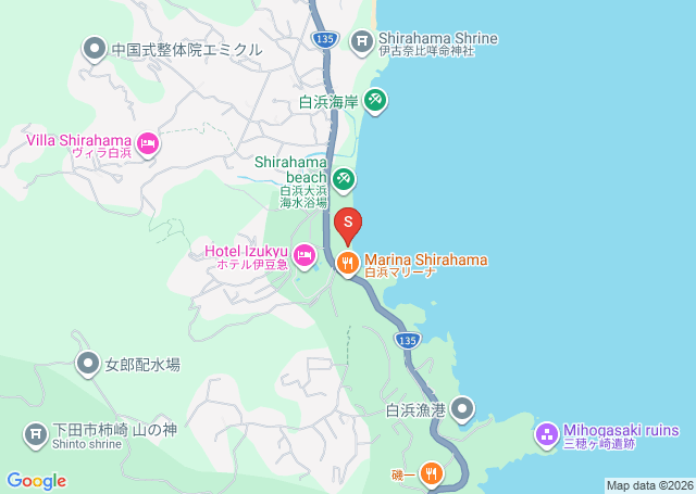 白浜・レステル前(岩切)の位置を示す地図