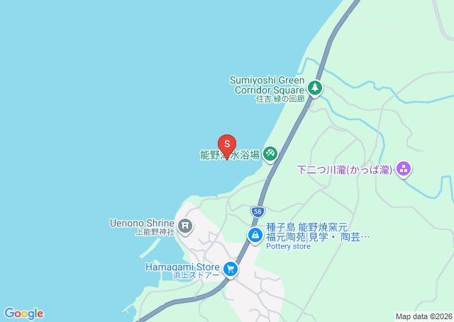 能野（よきの）の位置（地図）