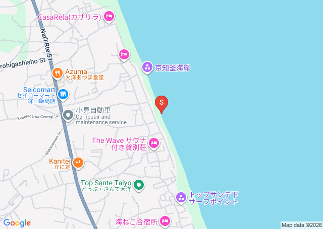 トップサンテ下の位置（地図）