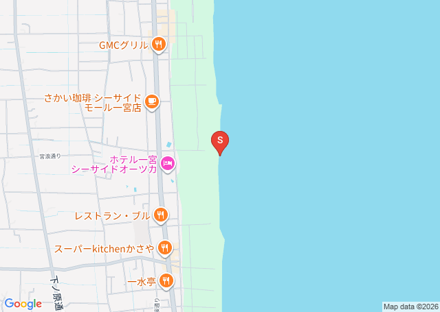 東浪見の位置を示す地図