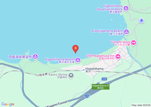 東浜の位置（地図）