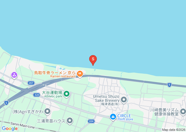 大谷の位置（地図）