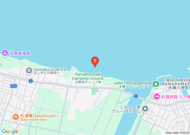 浜黒崎の位置（地図）