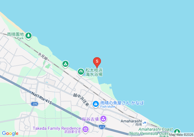 松太枝浜の位置（地図）